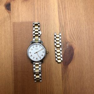 Timex® Standard 34mm Stainless Steel Bracelet Watch